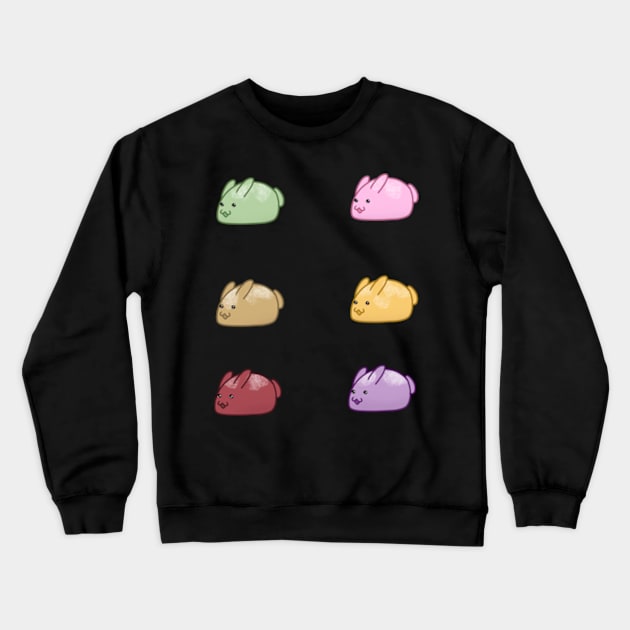 Mochi Bunnies Crewneck Sweatshirt by BWolfDraws